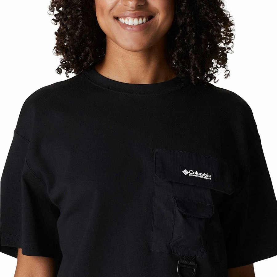 WOMEN Rockford T-shirts | Field Creek Cropped (010) Black