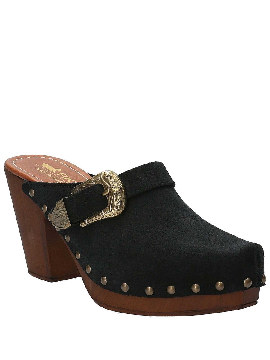 WOMEN Rockford Swedes | Swedish Leather Women Padua Black Rockford Black