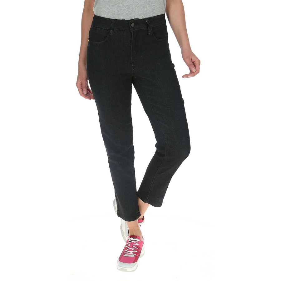 WOMEN Rockford Pants and Jeans | Symbol High Rise Straight Women's Jeans (121) Pitch Black