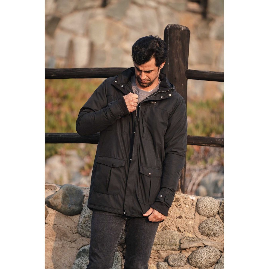 MEN Rockford Jackets and Parkas | Membrane Men's Jacket Jet Black