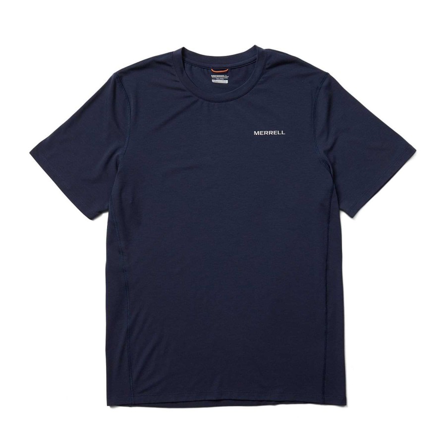 MEN Rockford T-shirts | Merrell Blue Tencel Men's T-shirt Navy