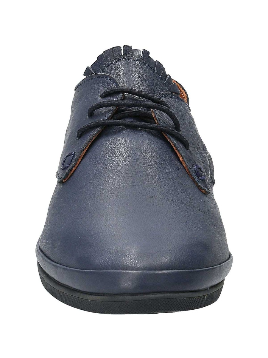 WOMEN Rockford Shoes | Patmos Women's Leather Shoe Blue Rockford Navy