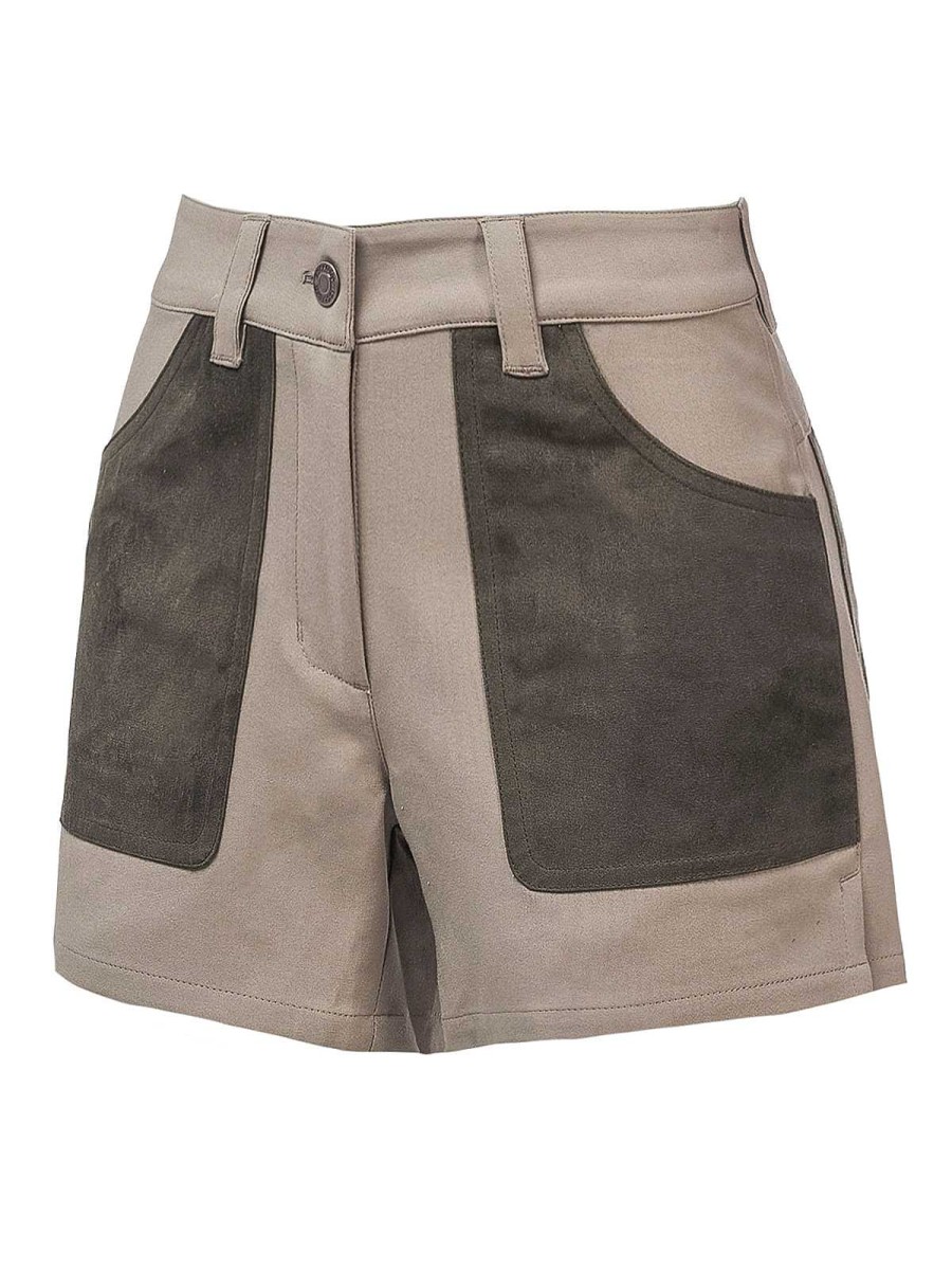 WOMEN Rockford Skirts and Shorts | Women's Wax Shorts Carcans Dark Green Rockford sage