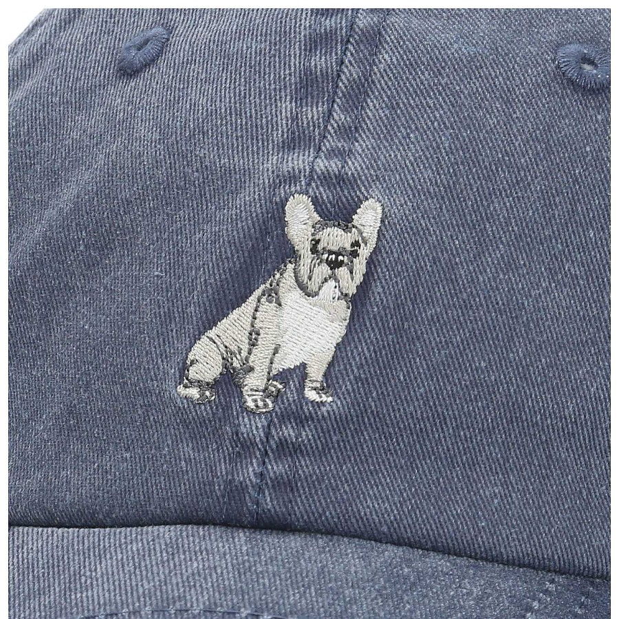 WOMEN|MEN Rockford Caps and JocOnlines | Unisex Cotton Jockey Cap French Bulldog Blue Rockford Blue