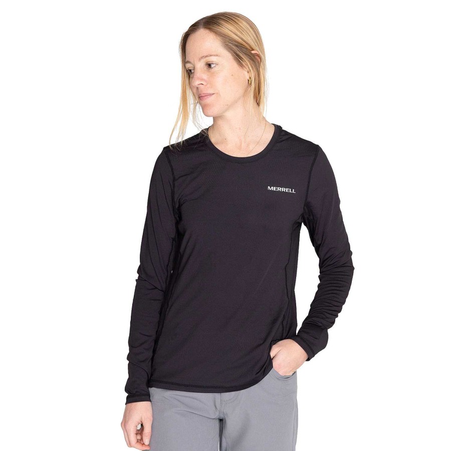 WOMEN Rockford First Layers | Women's First Layers Long Sleeve Black Merrell Anthracite