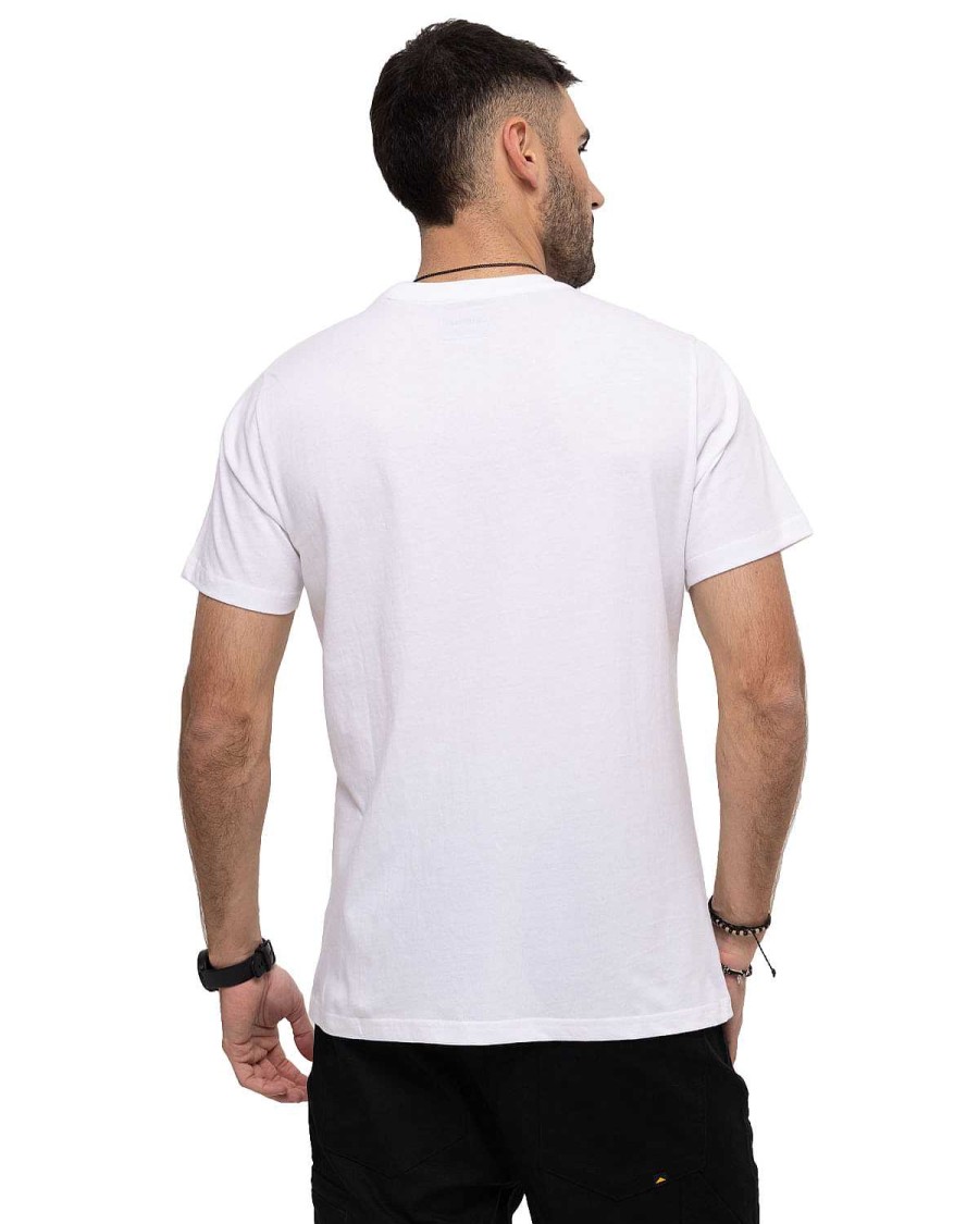 MEN Rockford T-shirts | Men's Casual Short Sleeve T-shirt Cat Id Graphic Tee 1 White Cat White