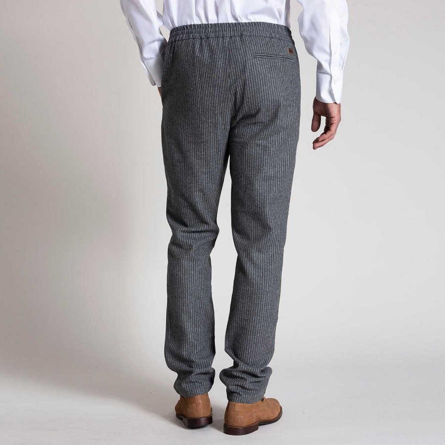 MEN Rockford Pants and Jeans | Murano Men's Pants Stripe Gray