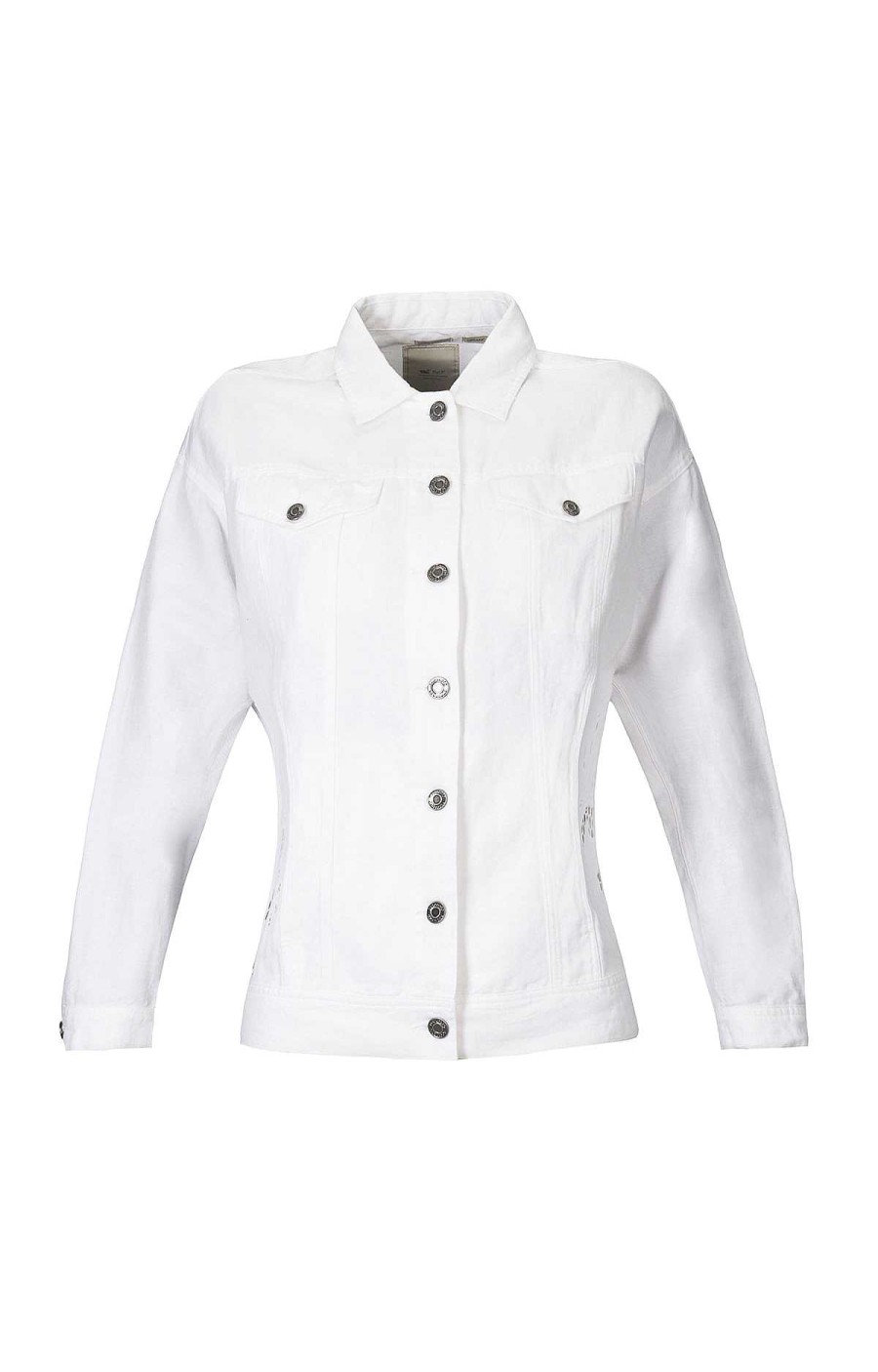 WOMEN Rockford Jackets and Parkas | Alicelinen Organic Linen Women's Jacket White