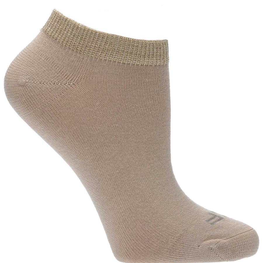 WOMEN Rockford Socks | Women's Bamboo Sock Ped Lurex Rockford Beige