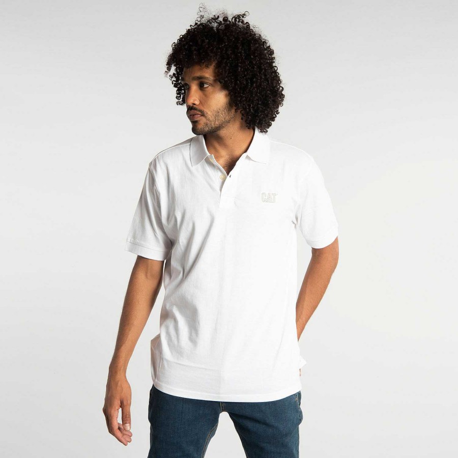 MEN Rockford T-shirts | Men's Short Sleeve Polo Shirt Foundation Jersey Knit Polo Asphalt Stone