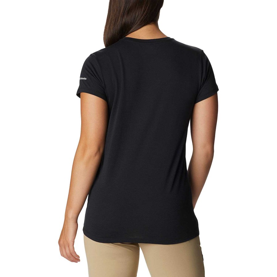 WOMEN Rockford T-shirts | Women's Short Sleeve T-shirt Columbia Trek Ss Graphic Tee Columbia (011)Black