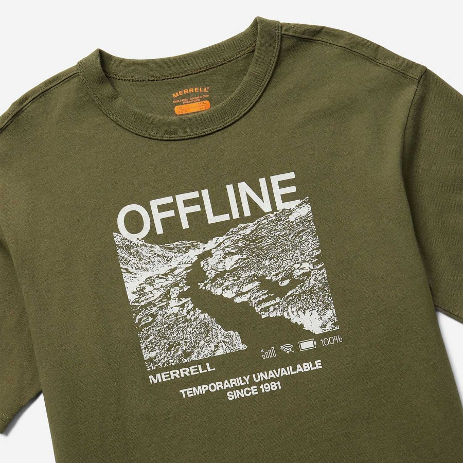 MEN Rockford T-shirts | Men's T-shirt Organic Cotton Offline Est Dusty Olive