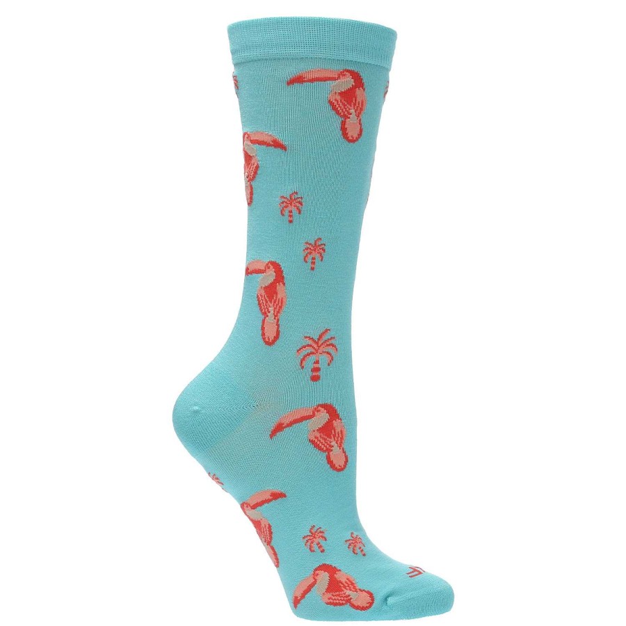 WOMEN Rockford Socks | Women's Bamboo Sock Toucan Blue Rockford Light Blue