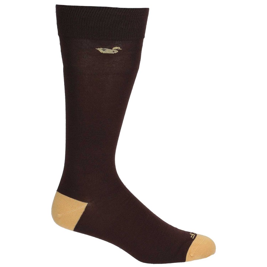 MEN Rockford Socks | Men's Bamboo Socks Lg Classic Brown