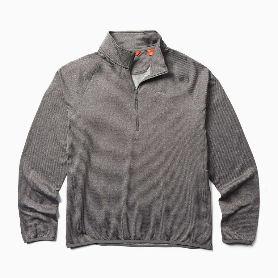 MEN Rockford Polerones | Men's Geotex 1/4 Zip Sweatshirt (059)Rock Heather