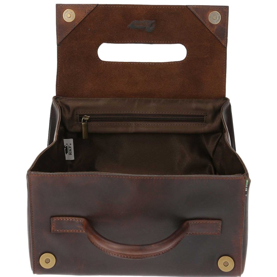 MEN Rockford Wallets | Unisex Leather Toiletry Bag Tc New Necessaire Cafe Rockford Brown