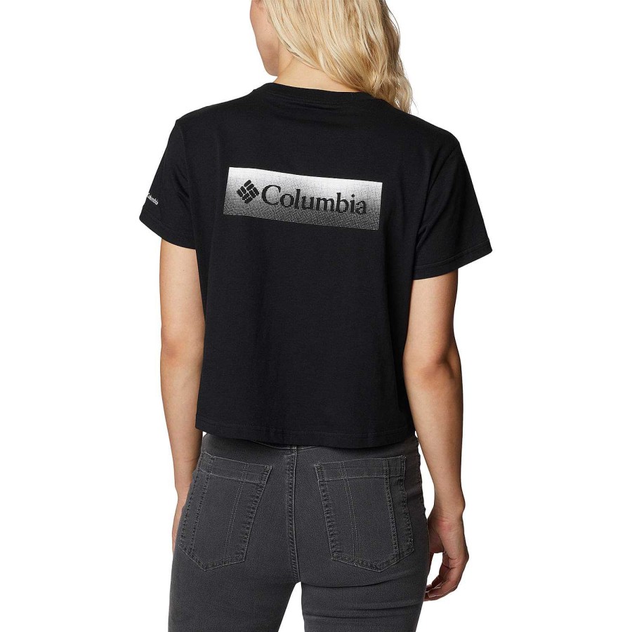 WOMEN Rockford T-shirts | Women's Short Sleeve T-Shirt North Cascades Cropped Tee Columbia (014)Black