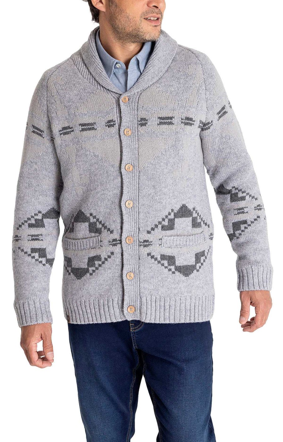 MEN Rockford Vests and Sweaters | Men's Warm Cardigan dove