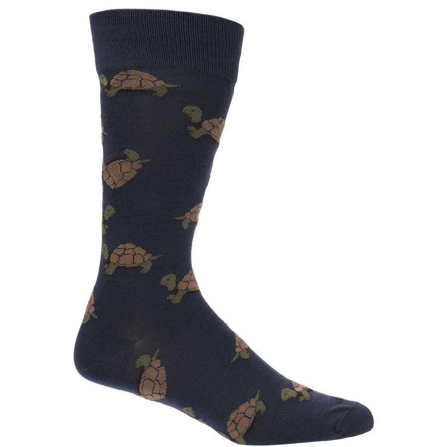 MEN Rockford Socks | Men's Bamboo Socks Turtle Blue Rockford Blue