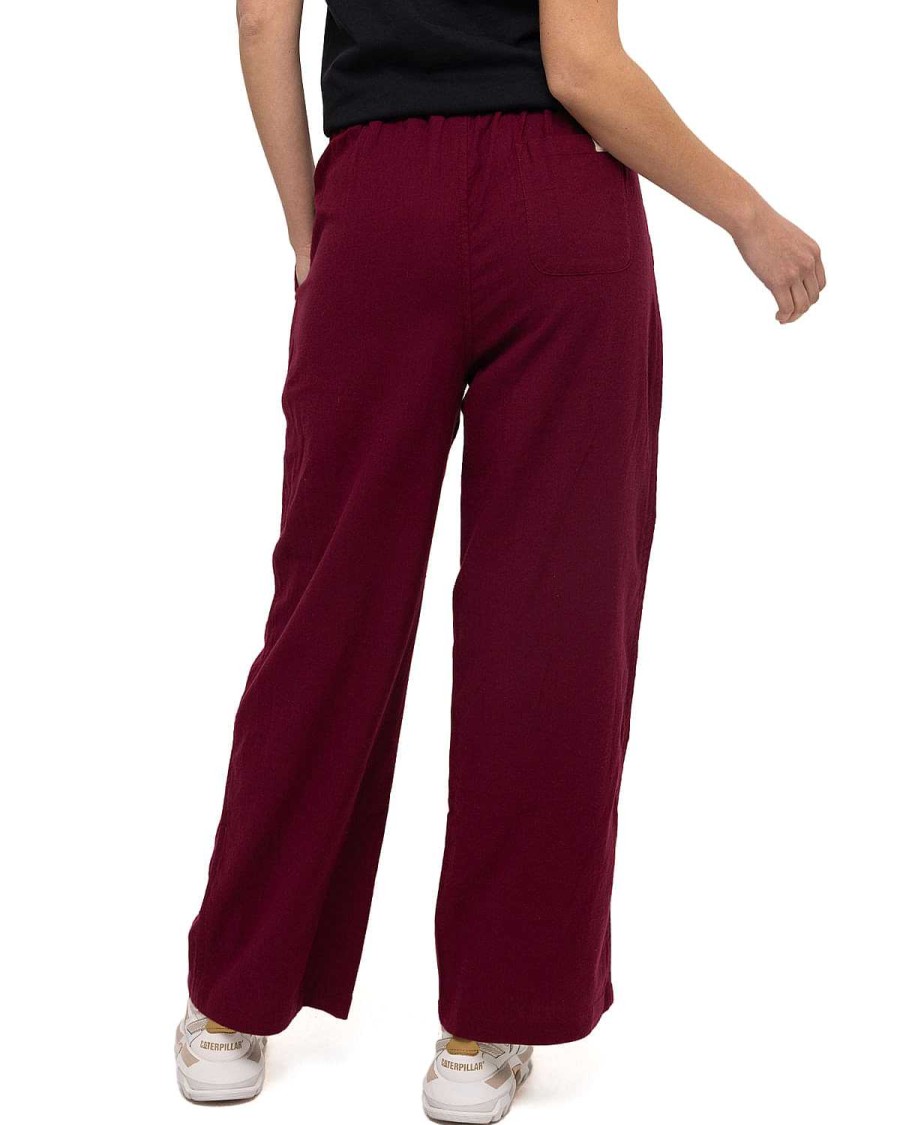 WOMEN Rockford Pants and Jeans | Women's Casual Pants Weekender Relaxed Wide Leg Bottom Red Cat Carmenere