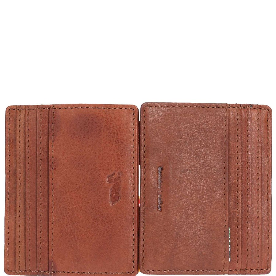 MEN Rockford Wallets | Aq Cardholder Magic Men's Card Holder Brown