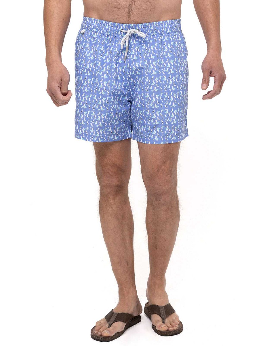 MEN Rockford Swimsuits | Izam Men's Recycled Fibers Swimsuit Light Blue Rockford Seagull