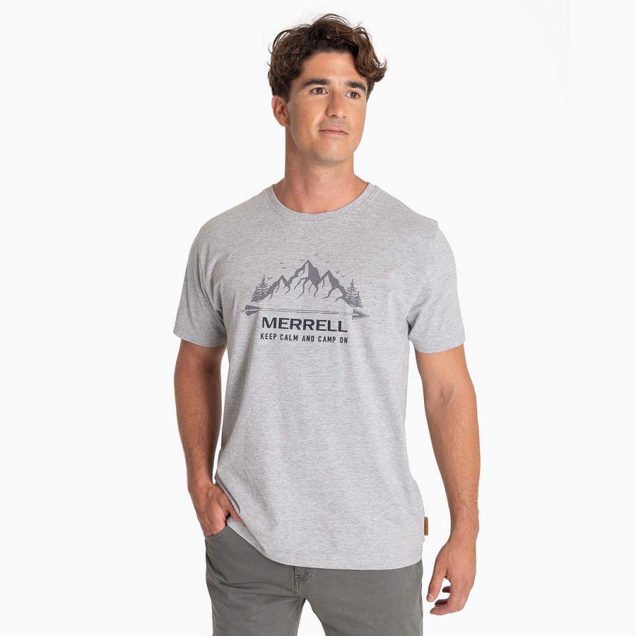 MEN Rockford T-shirts | Men's T-shirt Front Print Circular Gray