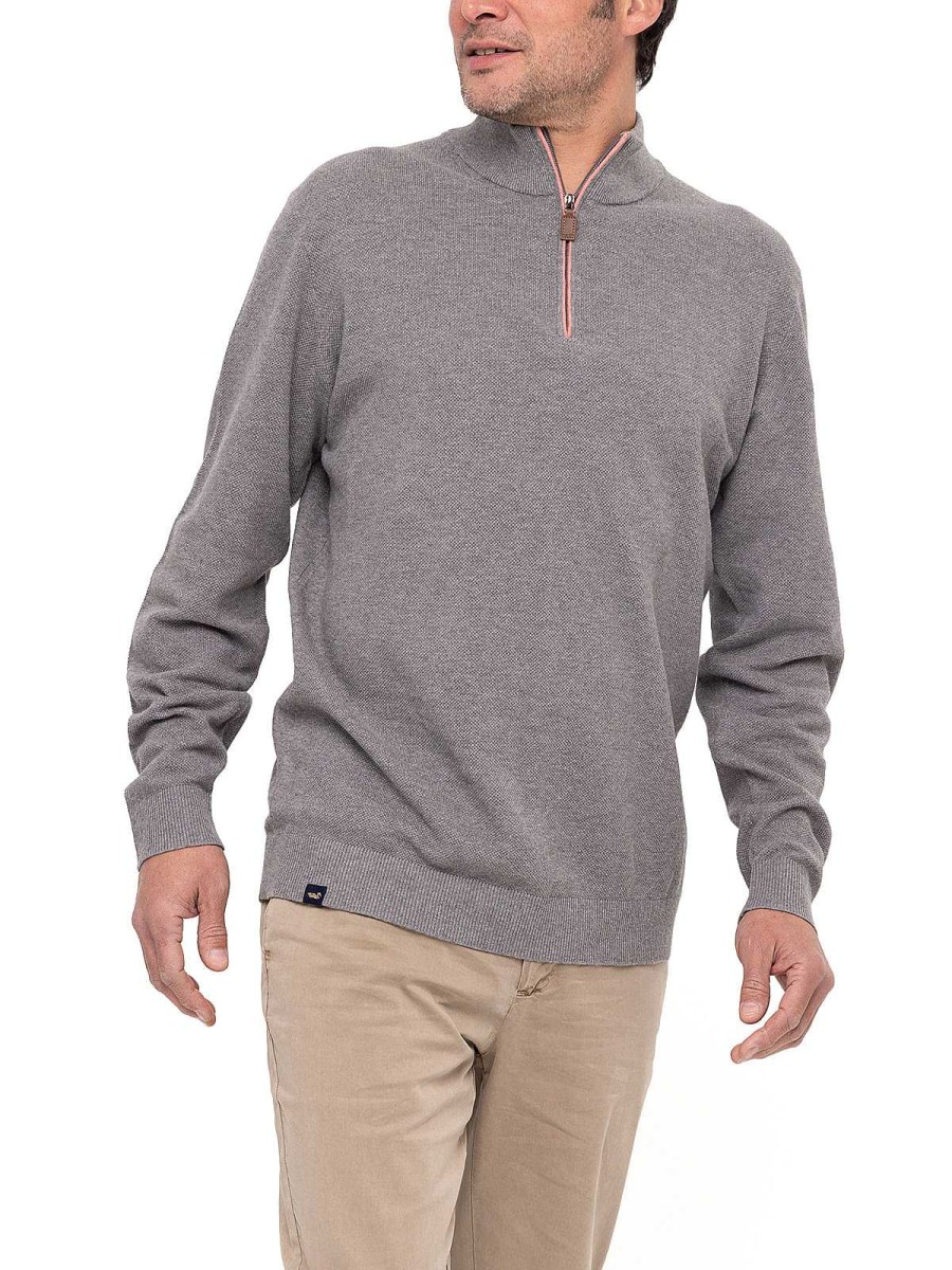 MEN Rockford Vests and Sweaters | Bilbao Gray Rockford Men's Organic Cotton Sweater Griffin