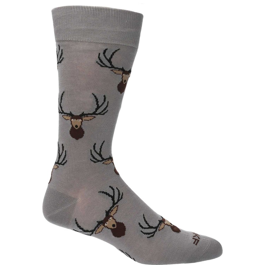 MEN Rockford Socks | Men's Bamboo Socks Elk Gray Rockford Flock