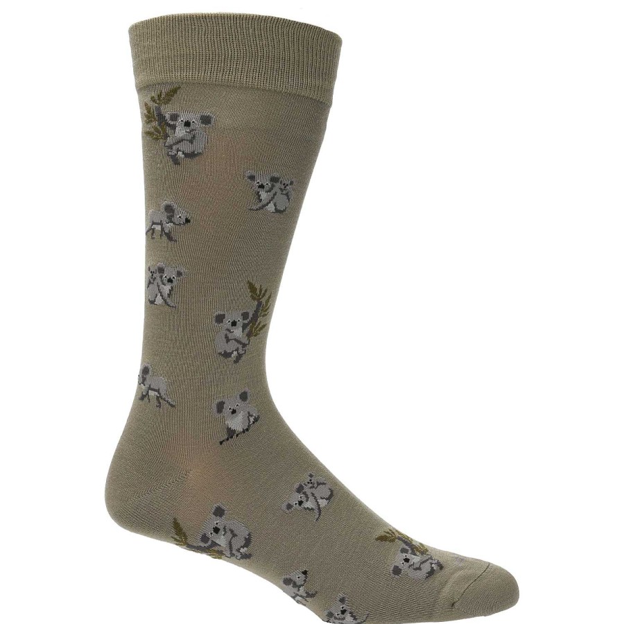 MEN Rockford Socks | Men's Bamboo Sock Koala Green Rockford Green