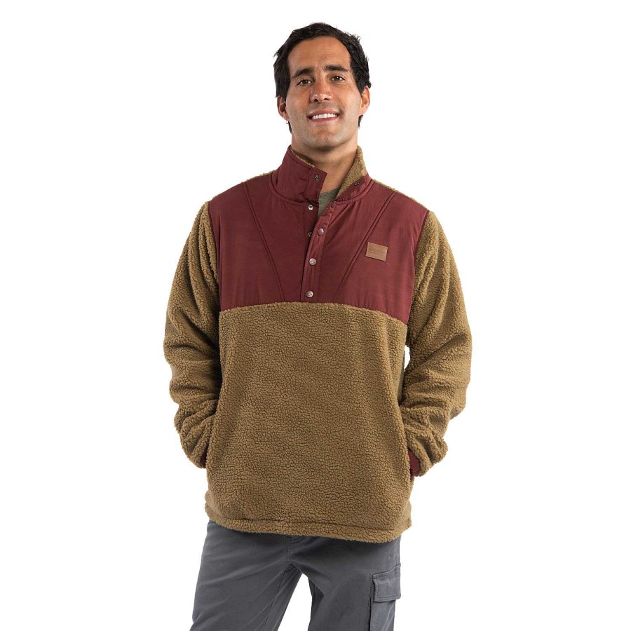 MEN Rockford Fleece and Softshells | Fleece Men's Havoc Sherpa 1/4 Zip Antique Bronze[At8