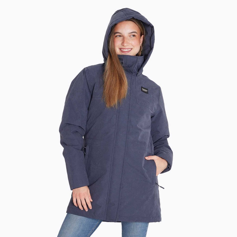 WOMEN Rockford Jackets and Parkas | Merrell Women's Parka W/ Detachable Hoodie Dark Blue India Ink