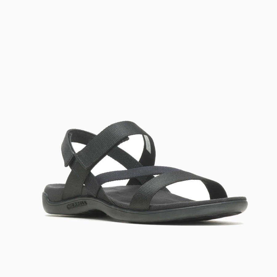 WOMEN Rockford Sandals | District 3 Strap Web Women's Sandal Black Merrell Black