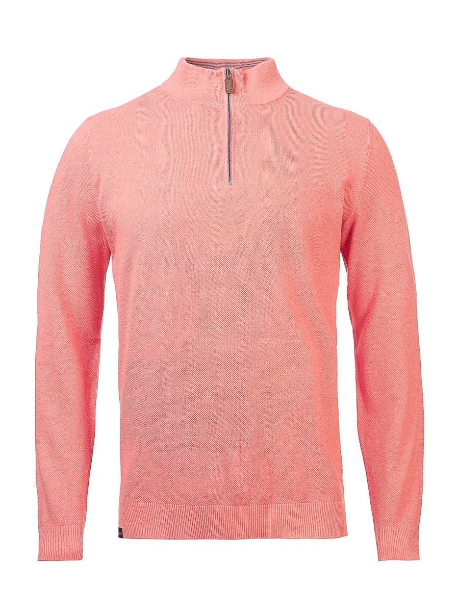 MEN Rockford Vests and Sweaters | Men's Organic Cotton Sweater Bilbao Peach Rockford Melange Peach