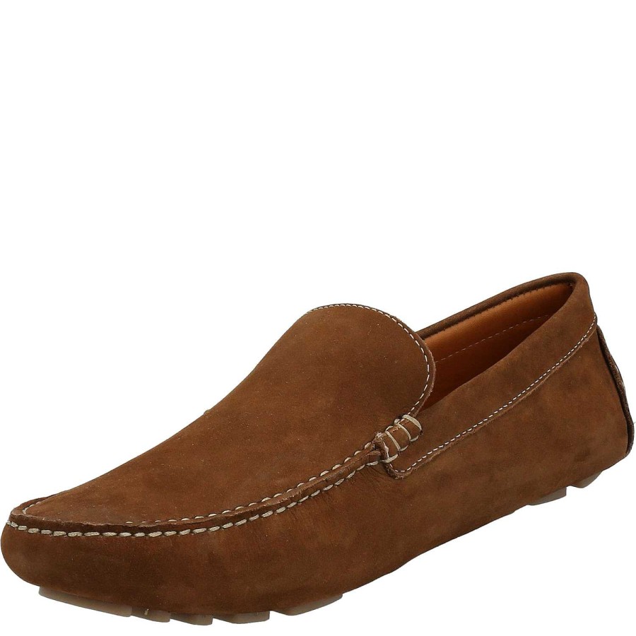 MEN Rockford Moccasins | Austin Men's Leather Moccasin Light Brown Rockford Cognac