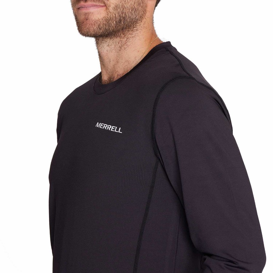 MEN Rockford First Layers|T-shirts | Men's First Layers Long Sleeve Black Merrell Anthracite