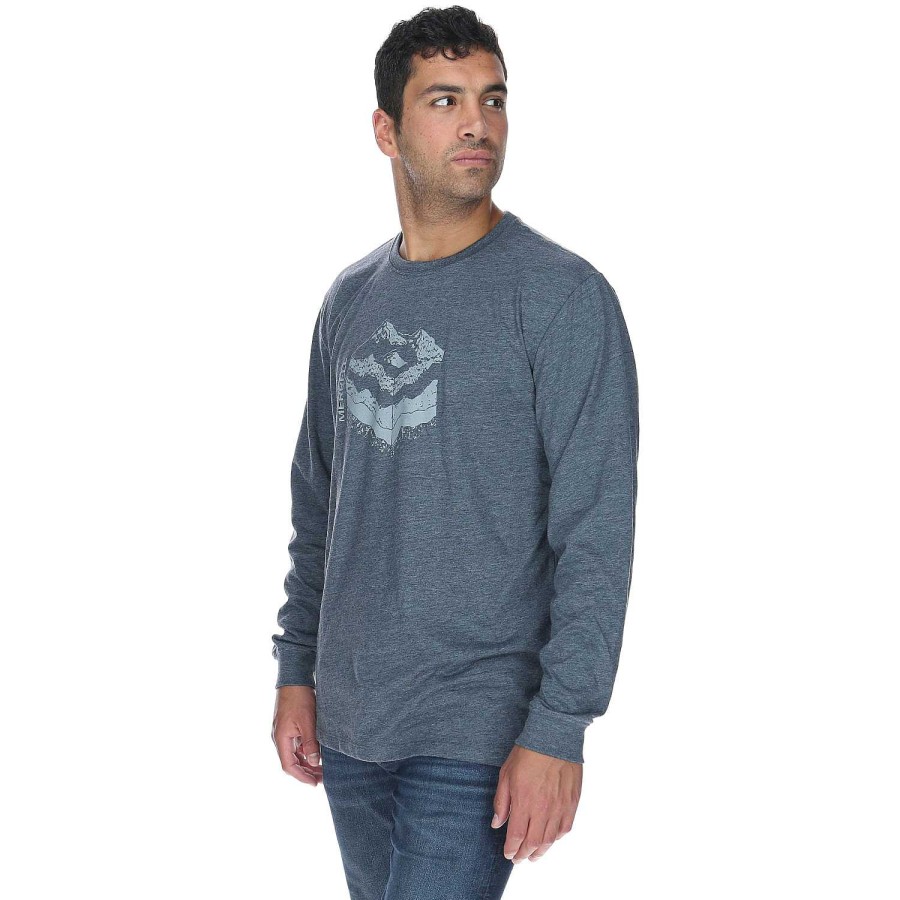 MEN Rockford T-shirts | Men's Ground Long Sleeve T-shirt Navy Heather