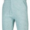 MEN Rockford Shorts | Men's Linen Organic Linen Shorts Turquoise[Tr3