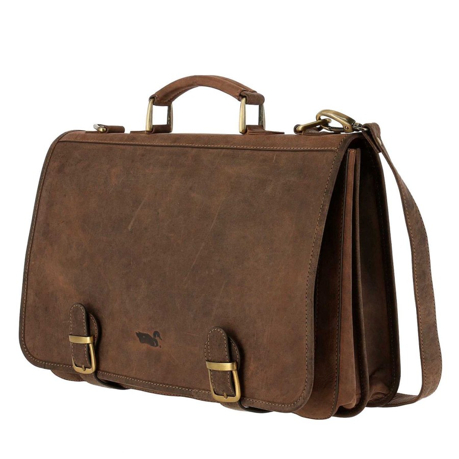 MEN Rockford Briefcases and Backpacks | Men's Leather Briefcase Ks Aspen Cafe Rockford Brown