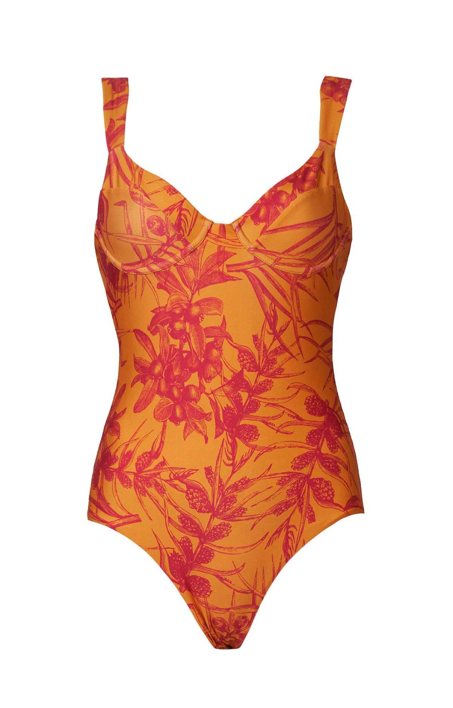 WOMEN Rockford Bikinis and Swimsuits | Women's Recycled Fibers Swimsuit Santa Marta Naranjo Rockford Tropicalia