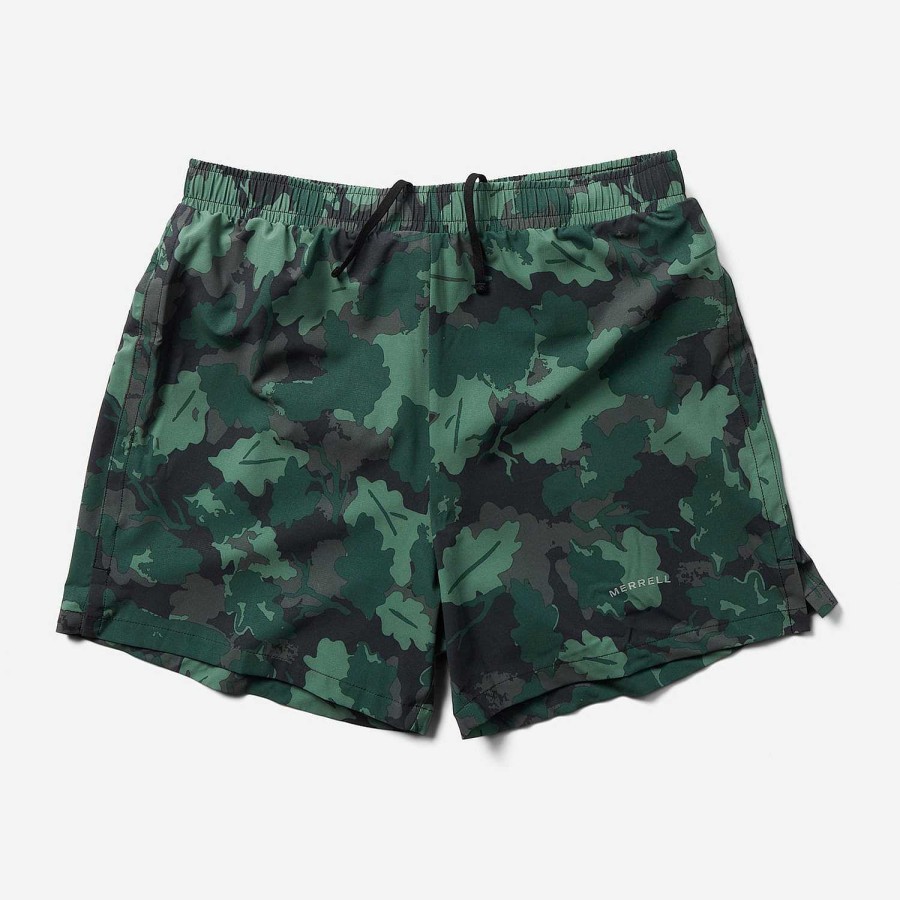 MEN Rockford Shorts | Men's Trail Running Shorts Sea Moss Leaf Print