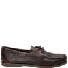 MEN Rockford Moccasins | Men's Leather Moccasin Boat Dark Brown Rockford Amaretto