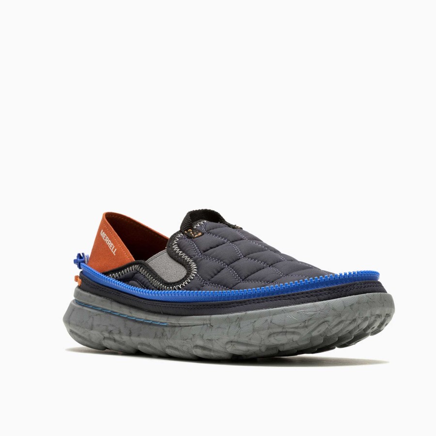 MEN Rockford See All|Slip On | Men's Slip On Hut Moc 2 Packable Dark Blue Merrell Navy/Clay