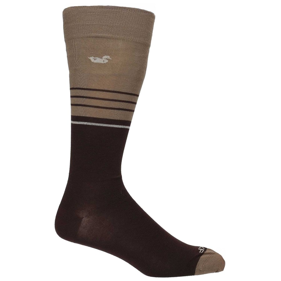 MEN Rockford Socks | Men's Bamboo Socks LG College Brown