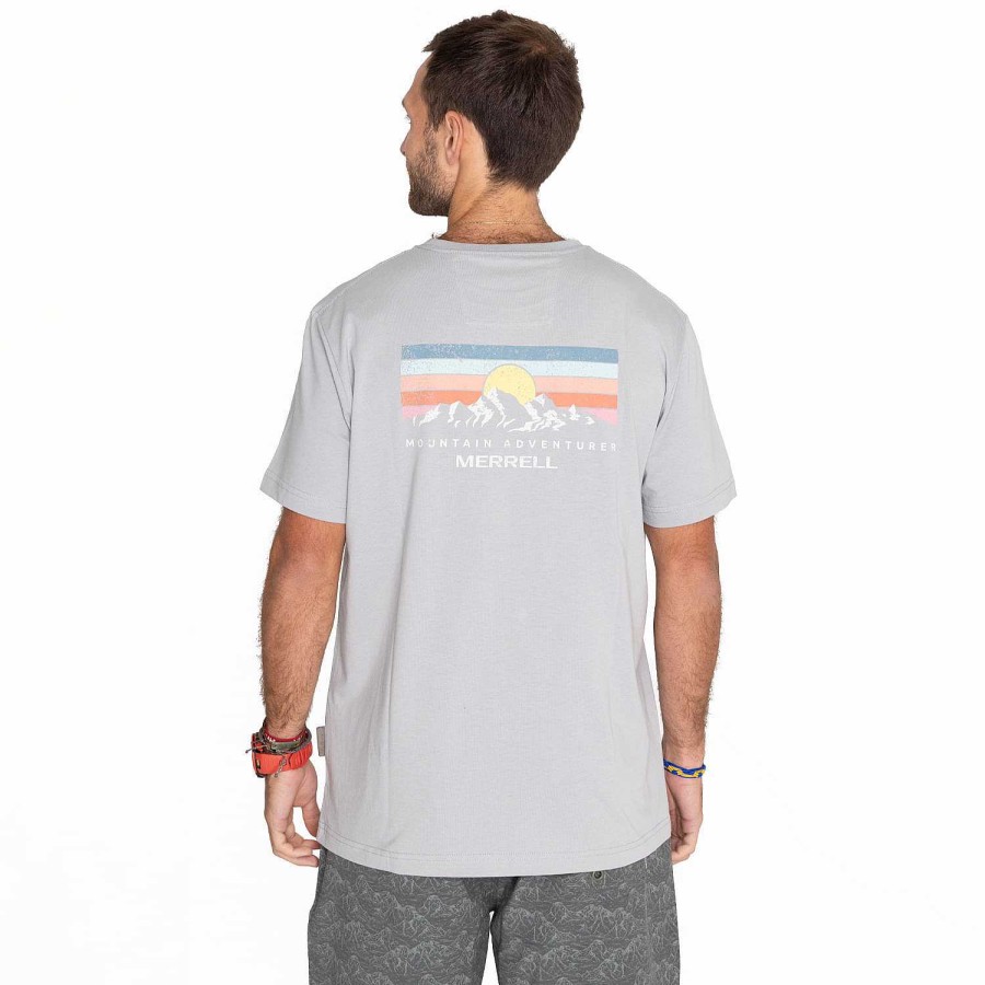 MEN Rockford T-shirts | Merrell Men's Short Sleeves Light Gray T-shirt Lt Gray