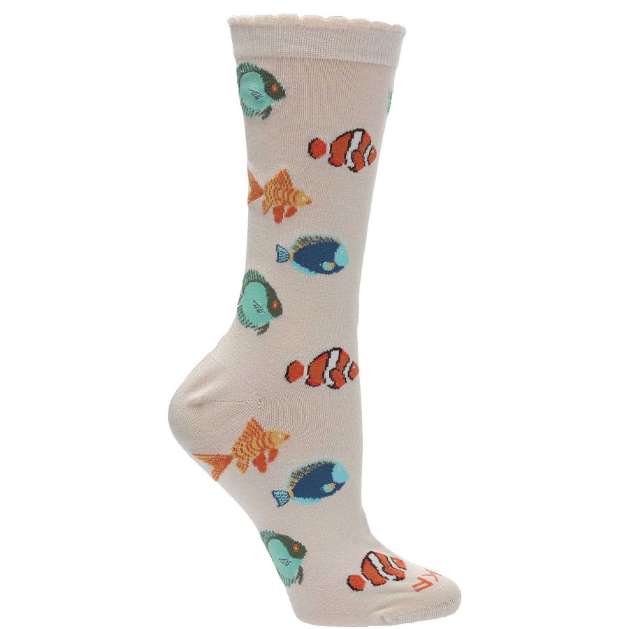 WOMEN Rockford Socks | Women's Bamboo Socks St Fish Cream Rockford Cream