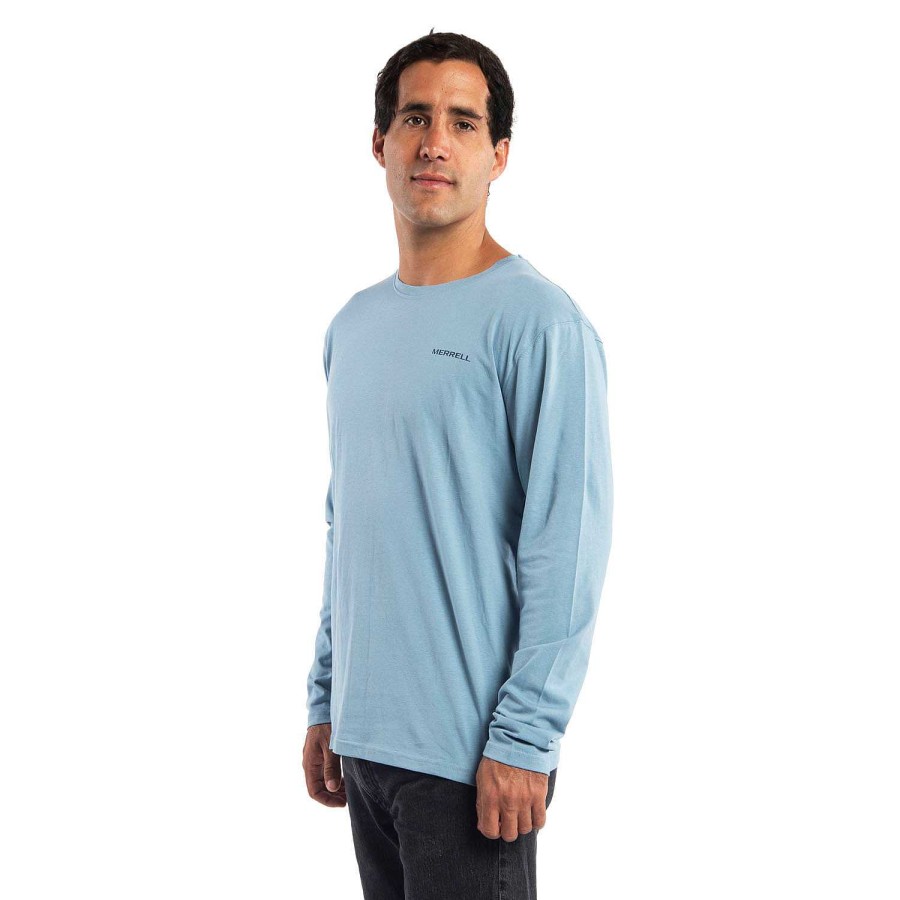 MEN Rockford T-shirts | Men's Balu Long Sleeve T-shirt Blue Shadow