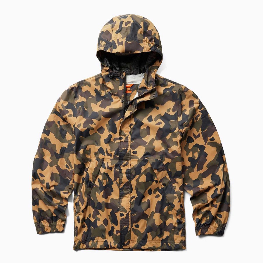 MEN Rockford Jackets and Parkas | Fallon Rain Shell Men's Raincoat Camel Merrell Tobacco Camo