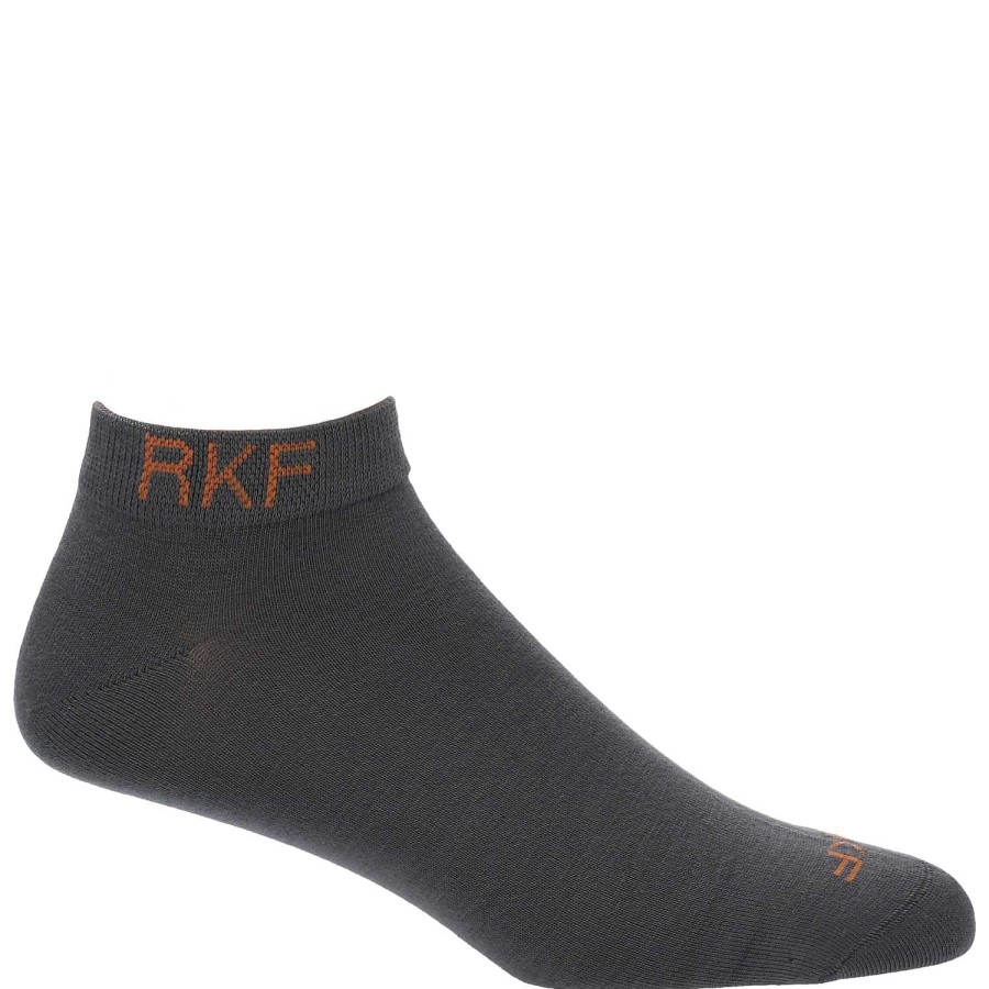 MEN Rockford Socks | Men's Bamboo Sock Ped Plain Gray Rockford Flock