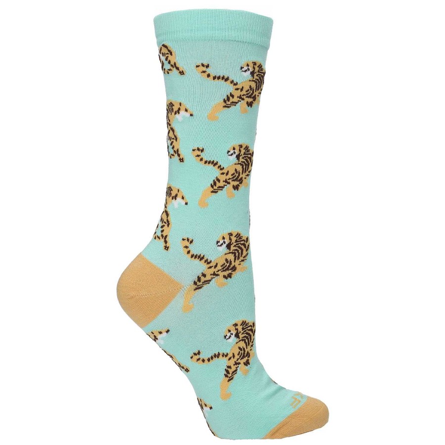 WOMEN Rockford Socks | Tiger Women's Bamboo Sock Turquoise[Tr3